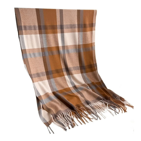 Yuanlong Womens Scarves Winter Soft Plaid Scarf & Wraps Shawls With Fringed Neckwear Long Big Elegant Warm Blanket Scarf
