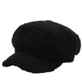 thumbnail image 1 of Yuanlong Womens Sherpa Newsboy Cap Fluffy Winter Beret Hat Plush Cozy Stylish Daily Streetwear Headwear, 1 of 2