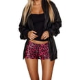 thumbnail image 1 of Yuanlong Womens Shorts Sequin Leopard Patchwork Low Rise Short Pants Slim Carnival Party & Summer Eye Catching Mini Shorts, 1 of 7
