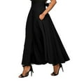 thumbnail image 1 of Yuanlong Womens Skirts Clearance Solid Color High Waist Pleated A Line Long Skirt Ladies Spring Summer Flowy Belted Maxi, 1 of 8