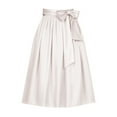 thumbnail image 1 of Yuanlong Womens Skirts Elegant Satin Bow Tie Waistband Adjustable Wrap Apron Skirts For Holiday Party Casual Long Skirts, 1 of 2
