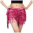 thumbnail image 1 of Yuanlong Womens Skirts Lady Short Sequin Fringe Wrap Belly Dance Skirts Nightclub Glitter Rave Outfits Sparkly Mini Skirt, 1 of 3