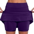 thumbnail image 1 of Yuanlong Womens Skirts Plus Size Solid High Waisted Tummy Control Tennis Skort Summer Athletic Cozy Skorts With Pockets, 1 of 5