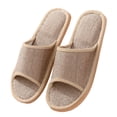 thumbnail image 1 of Yuanlong Womens Slippers Open Toe Slip-On Flat Indoor Slippers Soft Soled Everyday Leisure Bathroom Shoes, 1 of 8