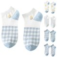 thumbnail image 1 of Yuanlong Womens Socks 5 Pairs Summer Spring Breathable Light Low Cut Ankle Socks Daily Cute Small Clear Style Short Socks4, 1 of 3