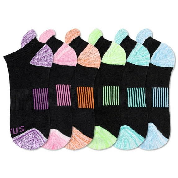 Yuanlong Womens Socks 6 Pairs Spring Summer Color Blocked Low Cut Athletic Socks Outdoor Training Breathable Ankle Socks19