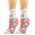 thumbnail image 1 of Yuanlong Womens Socks Autumn Winter Cartoon Printed Fuzzy Thicken Knitted Mid Tube Socks Lady Cute Fashion Thermal Socks, 1 of 4