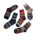 thumbnail image 1 of Yuanlong Womens Socks Bohemian Chunky Knitted Thicken Crew Calf Socks For Textured Lady Winter Thermal Soft Mid Stockings, 1 of 3
