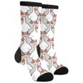 thumbnail image 1 of Yuanlong Womens Socks Butterfly Duck Novelty Graphic Mid‑Calf Socks Fall Winter Soft Comfort Casual Stylish Socks, 1 of 2