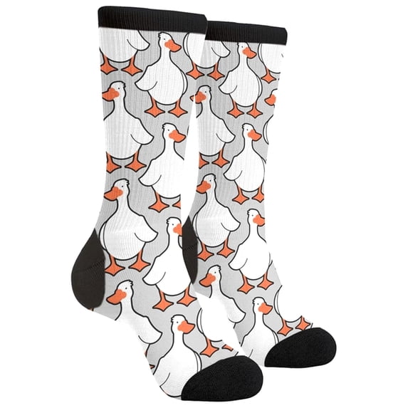 Yuanlong Womens Socks Butterfly Duck Novelty Graphic Mid‑Calf Socks Fall Winter Soft Comfort Casual Stylish Socks