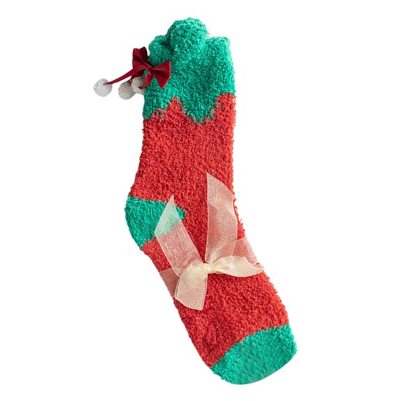 Yuanlong Womens Socks Coral Velvet Thicken Colorful Fruit Printed Mid Tube Socks Winter Cute Sweet Style Warm Floor Socks14