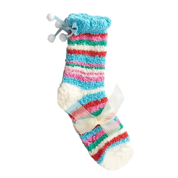 Yuanlong Womens Socks Coral Velvet Thicken Colorful Fruit Printed Mid Tube Socks Winter Cute Sweet Style Warm Floor Socks14