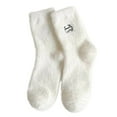 thumbnail image 1 of Yuanlong Womens Socks Double Fluffy Cute Funny Printed Thermal Floor Socks Winter Sweet Style Hosiery Soft Slipper Socks12, 1 of 8