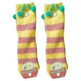 thumbnail image 1 of Yuanlong Womens Socks Fluffy Knitted Cute Cartoon Detail Thermal Medium Tube Socks Home Wear Comfy Soft Winter Stockings, 1 of 3