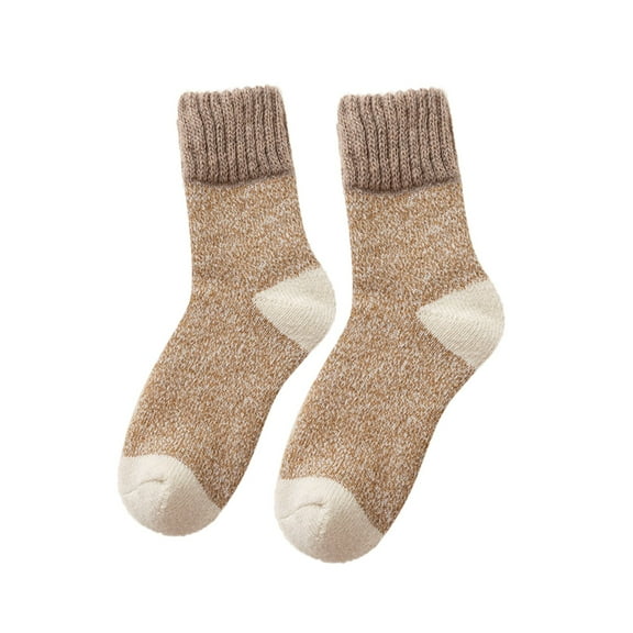 Yuanlong Womens Socks Winter Autumn Versatile Thickened Fluffy Medium Tube Socks Home Comfortable Thermal Slipper Socks