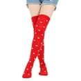 thumbnail image 1 of Yuanlong Womens Stockings Small Heart Pattern Stretch Thigh High Socks Sweet Casual Daily Ladies Comfort Above Knee Socks, 1 of 5