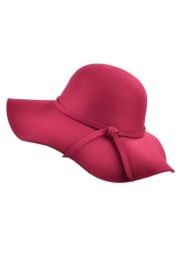 Womens Sun Hats Solid Bow Decor Wide Brim Floppy Hat British Retro Spring Winter Formal Party Fashion Fedora Cap