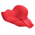 thumbnail image 1 of Yuanlong Womens Sun Hats Solid Bow Decor Wide Brim Floppy Hat British Retro Spring Winter Formal Party Fashion Fedora Cap, 1 of 5
