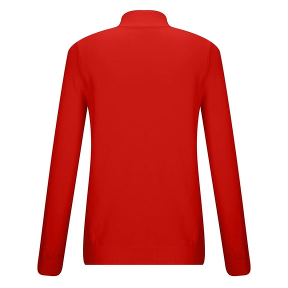 Yuanlong Womens Sweaters Ladies Elegant Long Sleeved Solid Semi Turtleneck Sweater Autumn Winter Warm Soft Pullover Tops