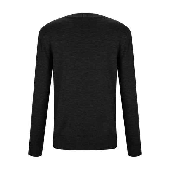 Yuanlong Womens Sweaters Versatile Plain Crewneck Long Sleeved Knitted Sweater Winter Layering Wear Based Pullover Tops