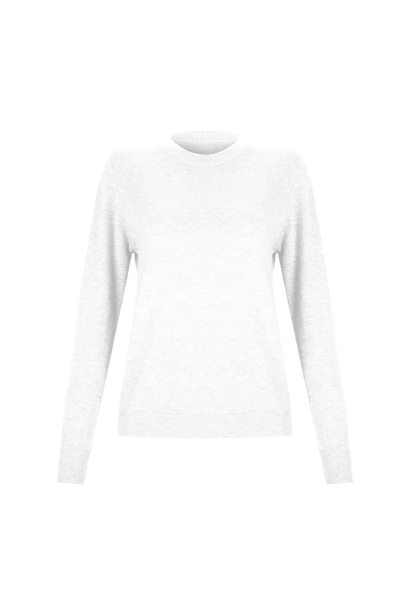 Womens Sweaters Versatile Plain O Neck Long Sleeve Ribbed Knitting Cotton Sweater Winter Layer Warm Pullover Tops
