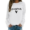 thumbnail image 1 of Yuanlong Womens Sweatshirts Long Sleeve MAMA Letter Pattern Hoodless Sweatshirt Thanksgiving Wear Crewneck Pullover Tops, 1 of 4