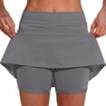 thumbnail image 1 of Yuanlong Womens Tennis Skort High Waist Built In Shorts Quick Dry A Line Athletic Skirt Golf Running Workout Casual Bottoms, 1 of 3