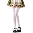 thumbnail image 1 of Yuanlong Womens Thigh-High Socks Breathable Soft Stockings Solid Color Stretchy Daily Activities Wear Hosiery, 1 of 4