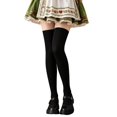 thumbnail image 1 of Yuanlong Womens Thigh-High Socks Breathable Soft Stockings Solid Color Stretchy Daily Activities Wear Hosiery, 1 of 4