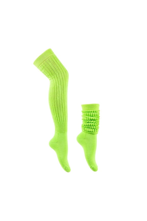 Womens Thigh-High Stockings Ribbed Knit Over Knee Socks Stretchy Warm Socks For Home Or Spring Chic Slouch Socks