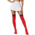 thumbnail image 1 of Yuanlong Womens Thigh-High Stockings Solid 3D Bow Over The Knee Socks Stretchy Elegant Legwear For Valentine'S Day & Daily, 1 of 4