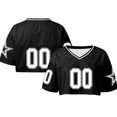 thumbnail image 1 of Yuanlong Womens Tshirts Cropped V Neck Short Sleeve Casual Tees With Unique Print Everyday Wear Soft Blend Outdoor T Shirt, 1 of 4