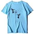 thumbnail image 1 of Yuanlong Womens Tshirts Round Neck Short Sleeve Graphic Print Tee Loose Fit Stylish Classic Casual Holiday Everyday Tee Top, 1 of 2
