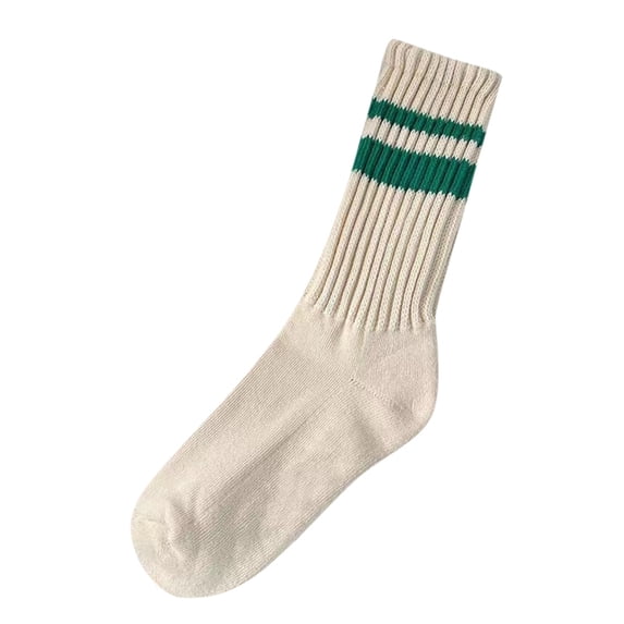 Yuanlong Womens Vintage Stripe Athletic Crew Socks Cotton Knit Soft Breathable Casual Sport Running Socks