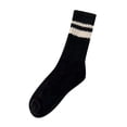 thumbnail image 1 of Yuanlong Womens Vintage Stripe Athletic Crew Socks Cotton Knit Soft Breathable Casual Sport Running Socks, 1 of 3