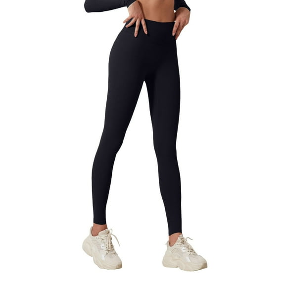 Yuanlong Womens Yoga Leggings High Waist Full-Length Control Tummy Pants Stretchy Breathable Slim Ladies Sporty Trousers