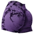 thumbnail image 1 of Yuanlong Womens Yoga Shorts High Waisted Seamless Tie Dye Peach Lift Shorts Gym Workouts Activewear Sports Tights Pants, 1 of 2