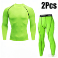 thumbnail image 1 of Yuanlook 2Pcs Long Underwear for Mens,Green Men’s Shirts Pants Thermals Base Layer Cold Weather Gear Long Johns for Cycling Running - XL, 1 of 3