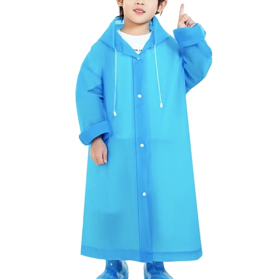 Yuanlook Boys Girls Emergency Raincoat Hooded Portable Waterproof for Travel School Outdoor Adventure Top For Kids