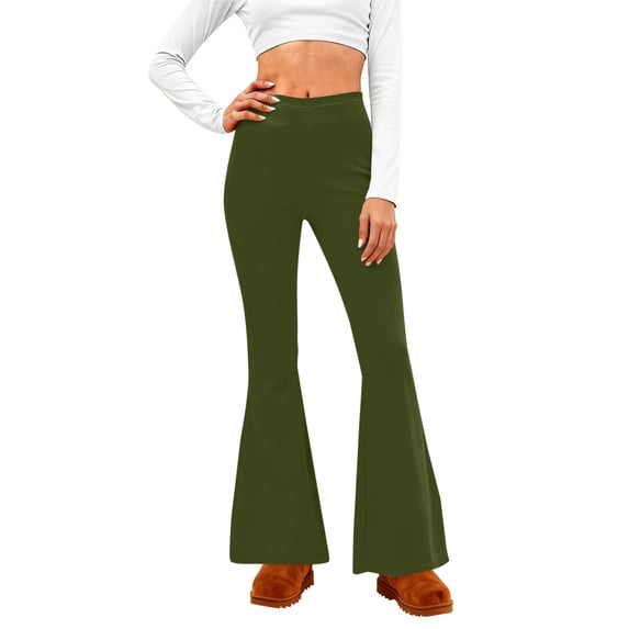 Yuanlook Flare Leg Yoga Pants for Women High Waisted Tummy Control Bootcut Workout Leggings