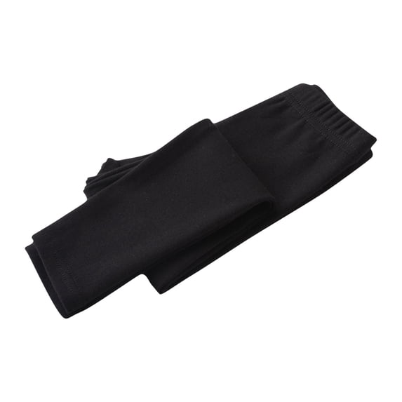 Yuanlook Girls Kids Brushed Fleece Warm Leggings Casual Solid Color Thin Velvet Long Pants Age 2-12T