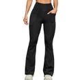 thumbnail image 1 of Yuanlook High Waisted Flared Yoga Pants for Women Slim Fit Stretch Yoga Leggings Tummy Control Workout Pants S-XXL, 1 of 9
