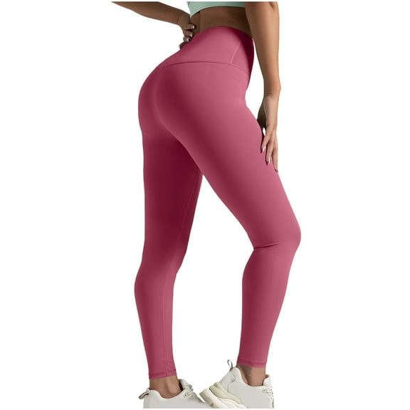 Yuanlook High Waisted Leggings for Women,No See Through Tummy Control Cycling Workout Yoga Pants with Pockets