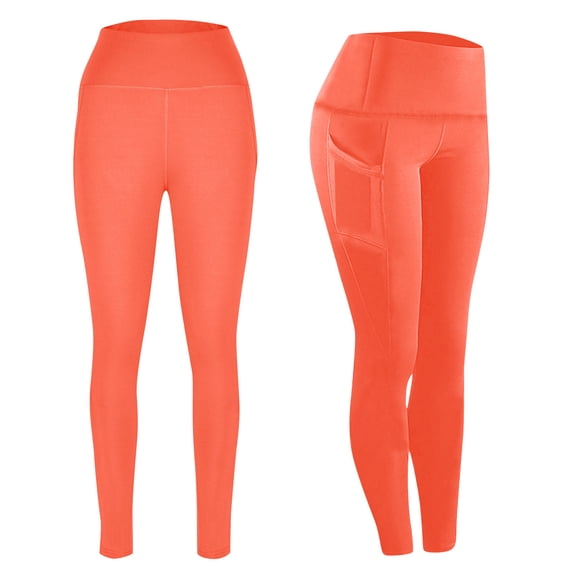 Yuanlook High Waisted Leggings with Pockets Tummy Control Workout Pants for Yoga & Studio Classes Size S-XXXL