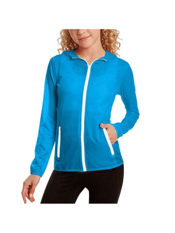 Kids Boys Girls Spring Summer Hooded Long Sleeve UPF Sun Protection Skin Jacket Outdoor Casual Coat For Kids