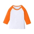 thumbnail image 1 of Yuanlook Kids Raglan Sleeve T-Shirt 3/4 Sleeve Crewneck Casual Solid Color Top For Boys Girls Top For Kids, 1 of 7