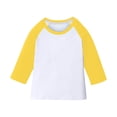 thumbnail image 1 of Yuanlook Kids Raglan Sleeve T-Shirt 3/4 Sleeve Crewneck Casual Solid Color Top For Boys Girls Top For Kids, 1 of 7