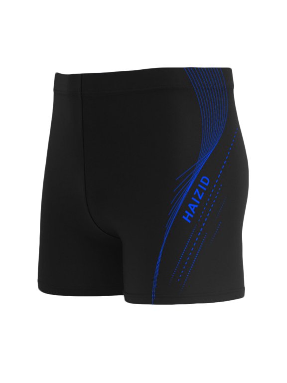 Men Swimsuit Jammer Solid Swim Shorts Long Racing Training Athletic Swimsuit,Dark Blue,XXXL