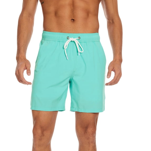 Yuanlook Men's Swim Trunks Lightweight Drawstring Swim Shorts for Men with Pockets Quick Dry Summer Casual Shorts S-3XL