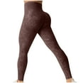 thumbnail image 1 of Yuanlook Scrunch Butt Lifting Workout Leggings for Women,High Waisted Yoga Pants Tummy Control Gym Booty Tights - Brown - S, 1 of 3